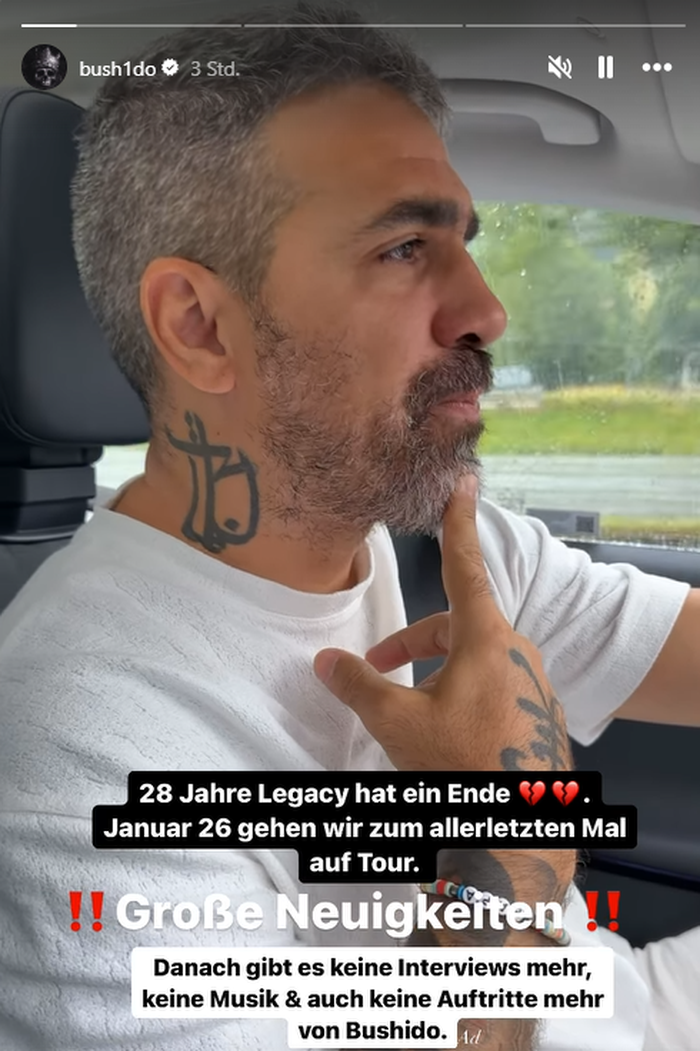 „Große Neuigkeiten“ verkündete der Rapper in seiner Instagram-Story