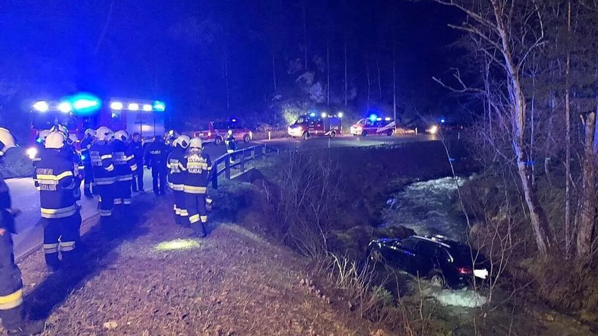 Vier Feuerwehren rückten mit 60 Mann zum Unfallort aus