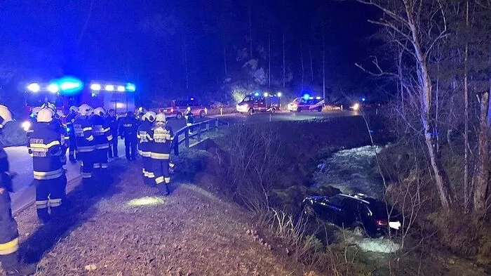 Vier Feuerwehren rückten mit 60 Mann zum Unfallort aus
