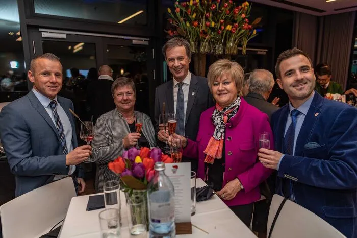 Andreas Bergmann, Ingrid Glauninger, Fritz und Anita Kratzer, Christian Glauninger (von links)