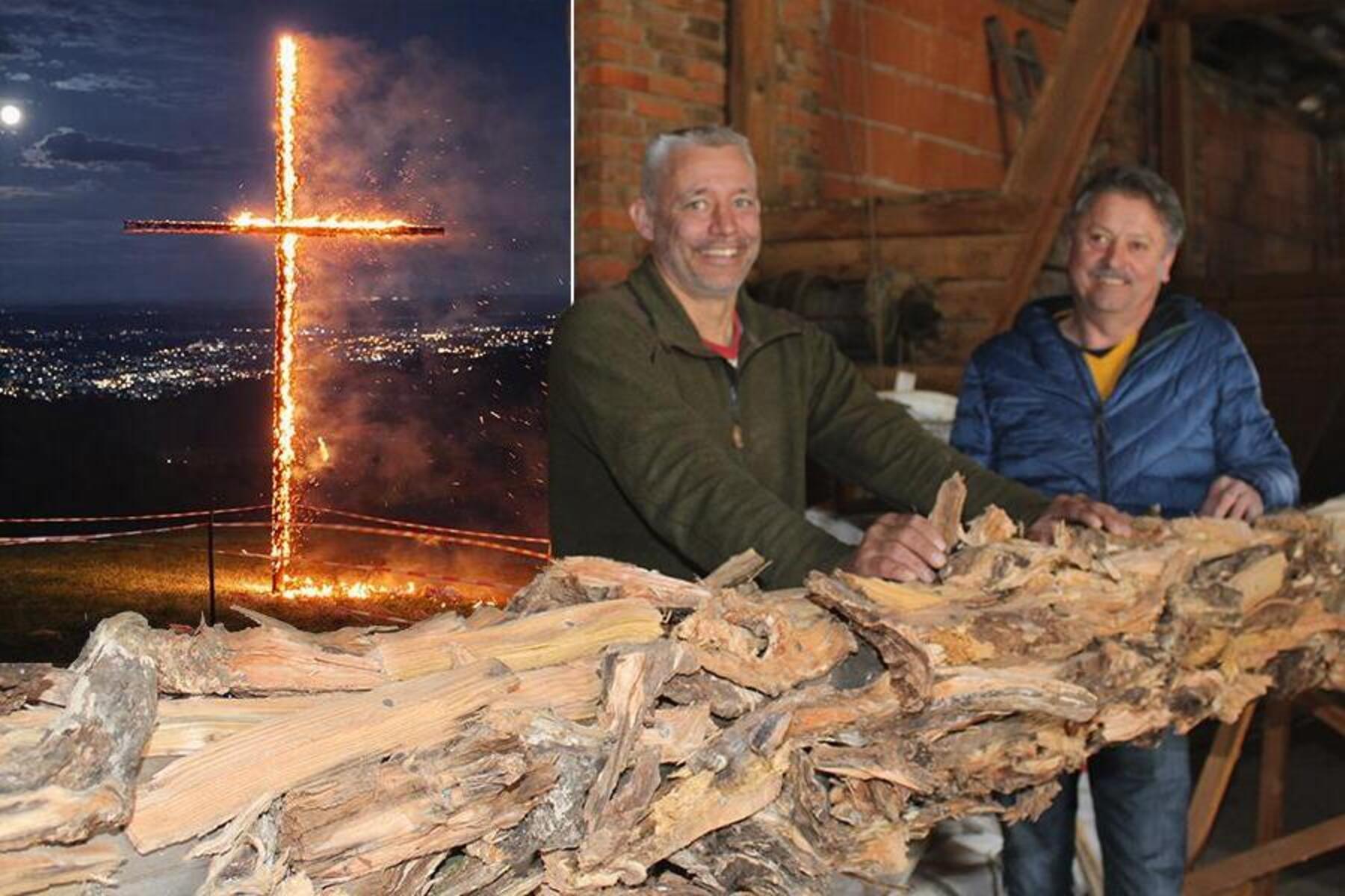 „Brenna tuats guat“: Wo am Karsamstag ein 13 Meter hohes Holzkreuz brennen wird