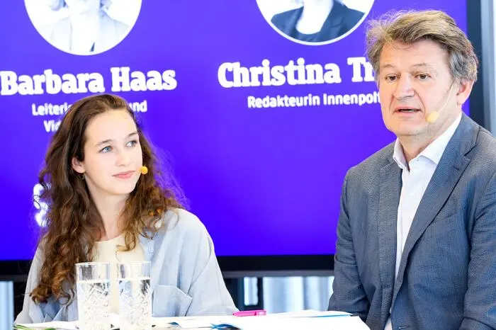 Elefantenrunde, EU Wahl, Kanditaten EU Wahl, Schulen, Schüler, Lena Schilling, Helmut Brandstätter, Harald Vilimsky, Andreas Schieder, Reinhold Lopatka, Graz am 14.05.2024