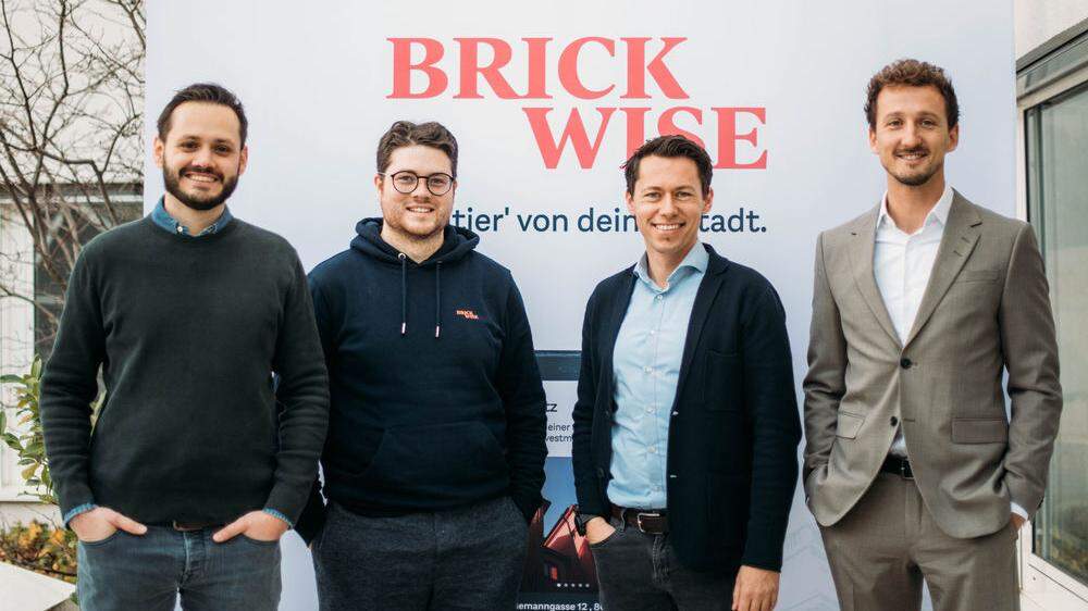 Brickwise-Gründer: Marco Neumayer, Valentin Perkonigg, Michael Murg, Klaus Pateter    