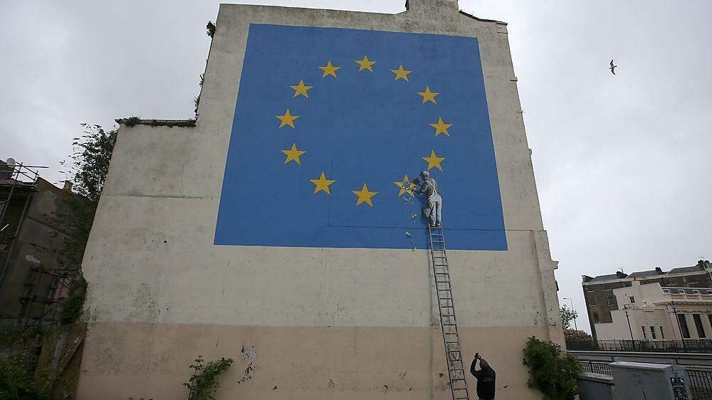 Wurde das Banksy-Graffitti übermalt?