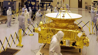 Ziel erreicht: Die Sonde unmittelbar vor dem Start 2006