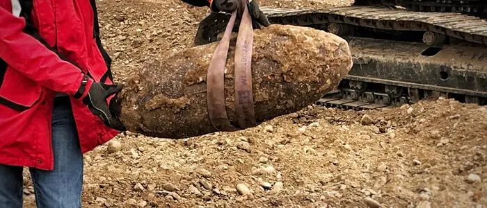 März 2019: Eine rund 100 Kilogramm schwere, russische Fliegerbombe wude bei den Grazer Reininghausgründen gefunden