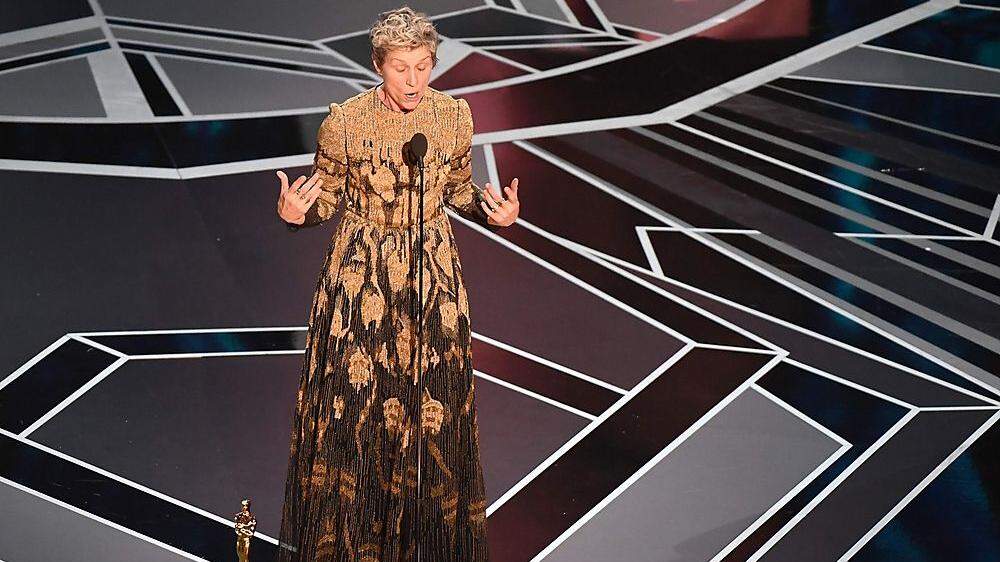 Frances McDormand bei ihrer kämpferischen Oscar-Rede