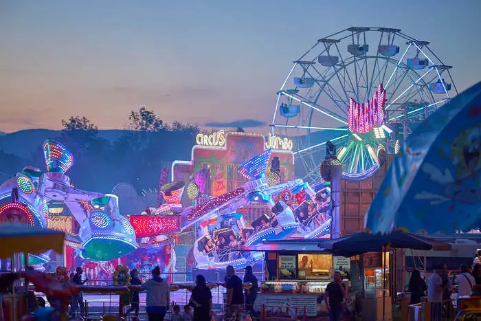 Viele Fahrgeschäfte ziehen auch junge Menschen auf den Wiesenmarkt