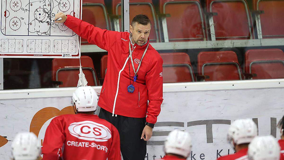 KAC-Co-Trainer Juha Vuori leitete schon mehrere Trainings der Athletiker