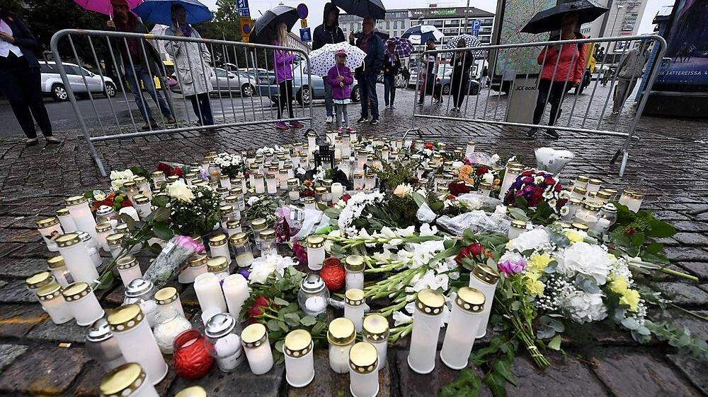 Trauer in der finnischen Stadt Turku