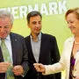 Schon 2010 wurde mehr Sicherheit inszeniert: Hermann Schützenhöfer, Siegfried Nagl und Ministerin Maria Fekter