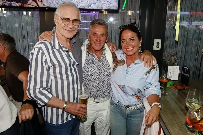 Armand Oberle mit Friedrich und Mirella Diechler