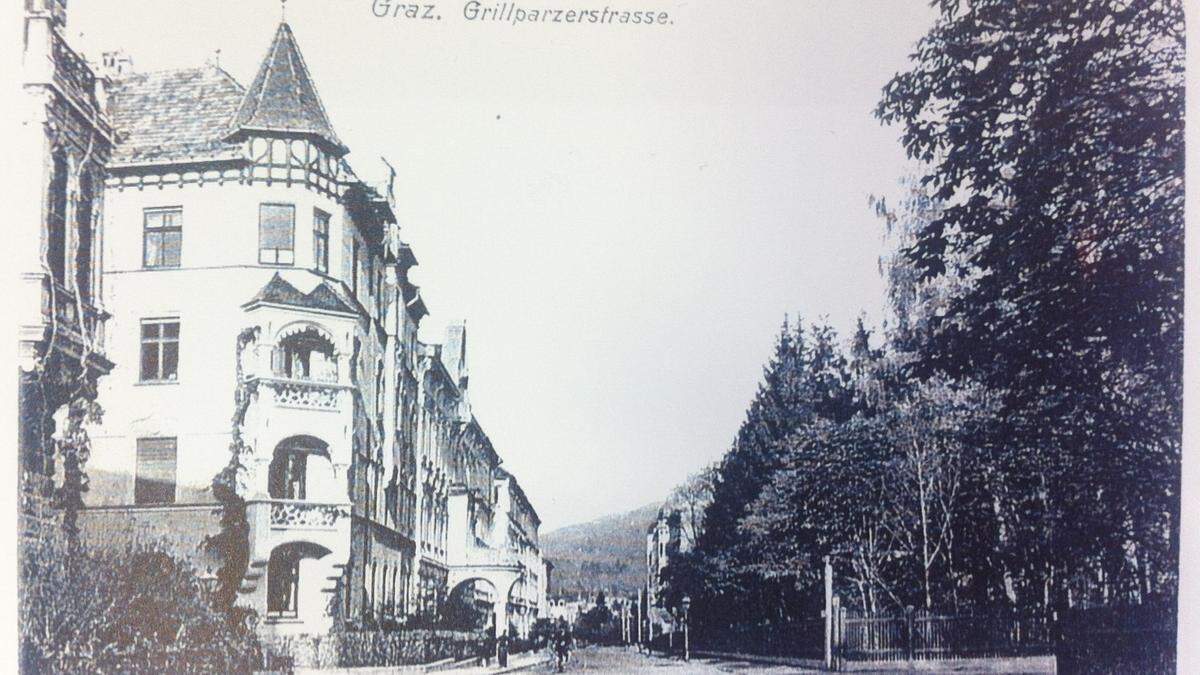 Alte Ansicht der Grillparzerstraße