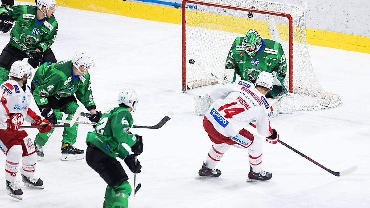 KAC-Verteidiger Paul Postma erzielte das 1:0