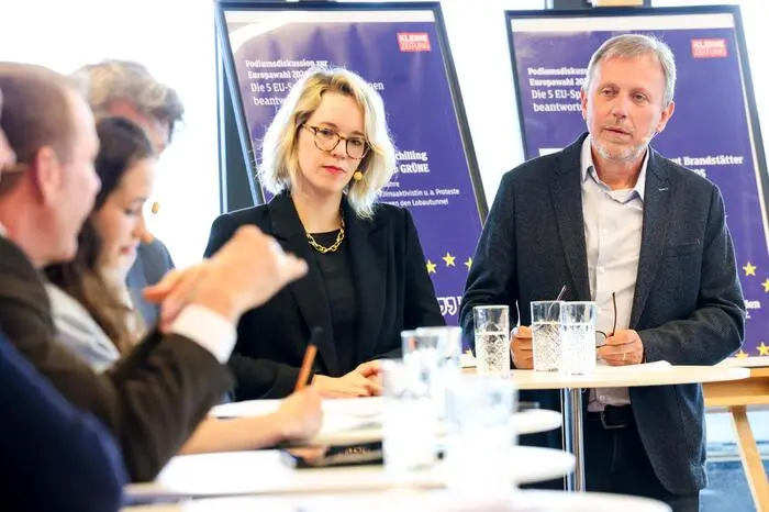 Elefantenrunde, EU Wahl, Kanditaten EU Wahl, Schulen, Schüler, Lena Schilling, Helmut Brandstätter, Harald Vilimsky, Andreas Schieder, Reinhold Lopatka, Graz am 14.05.2024