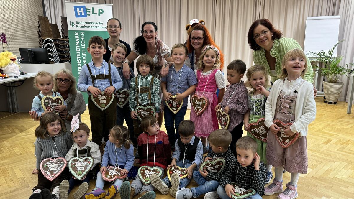 Die Kinder boten bei der Geburtstagsfeier des Kinderhauses „Villa Kunterbunt“ ein tolles Programm