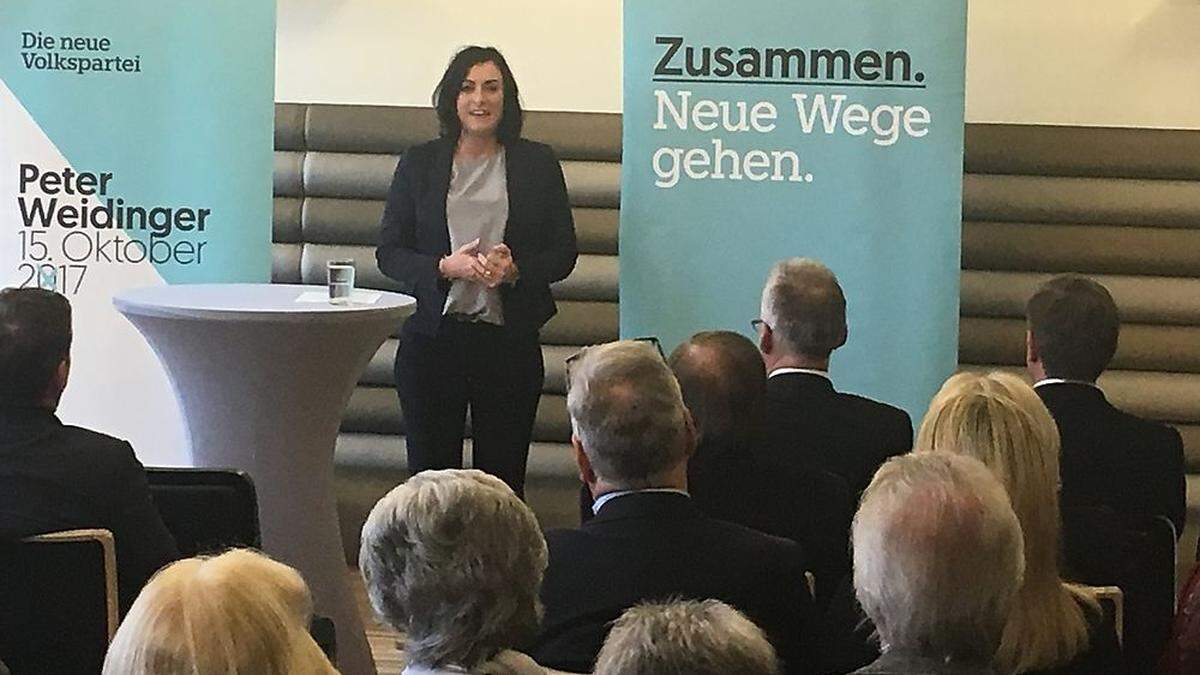 ÖVP-Generalsekretärin Elisabeth Köstinger in Villach