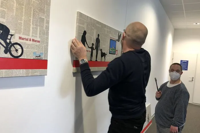 Jedes der fünf Bilder steht für eine Gemeinde - Judenburg, Knittelfeld, Murau, Niederwölz und Unzmarkt-Frauenburg sind vertreten.