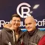 Manuela Peinhopf und Rene Pöschl, im Hintergrund ist das neue Logo des Rathauscafés Köflach