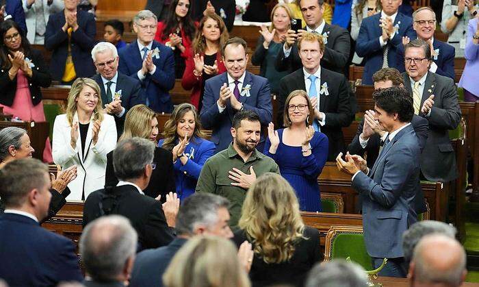 Bis hierhin lief es noch gut. Wolodymyr Selenskyj vergangene Woche im kanadischen Parlament in Ottawa.