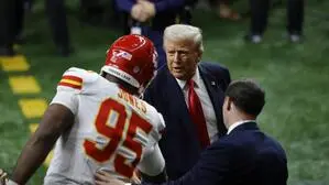 Im vergangenen Februar besuchte Donald Trump die Super Bowl in New Orleans