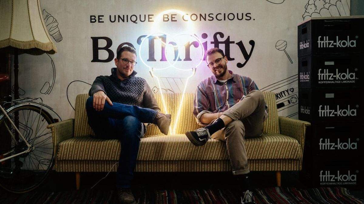 Die Gründer von BeThrifty: Bori Radmanovic und Christian Mayr 