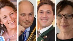 Barbara Schiefer, Horst Krammer, Franz Steinegger und Regina Stocker