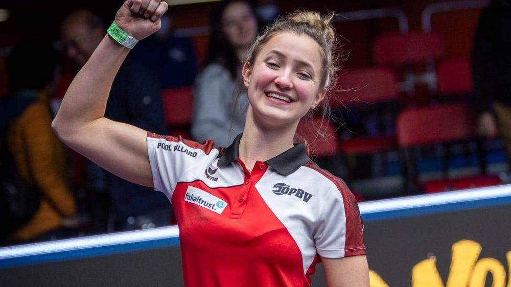 Lena Primus aus Gleisdorf wurde Junioren-WWeltmeisterin im 9-Ball