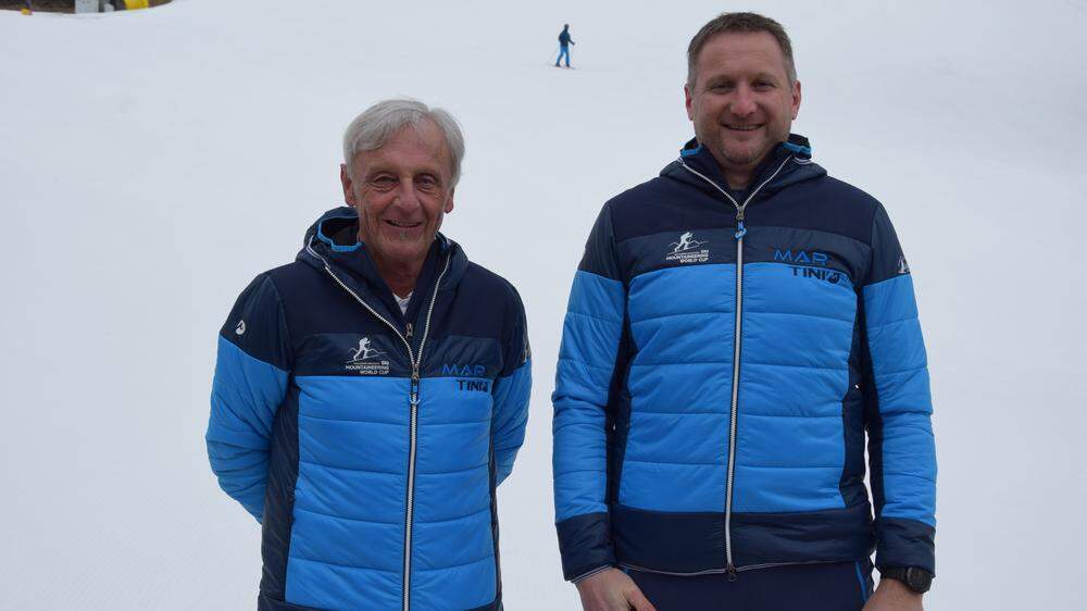 Hannes Mayerl, Landesreferent der Skibergsteiger, und SC-Gröbming-Obmann Erwin Mayer