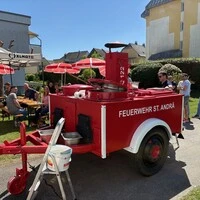 Die historische Gulaschkanone von 1952 wurde von der Freiwilligen Feuerwehr St. Andrä restauriert.