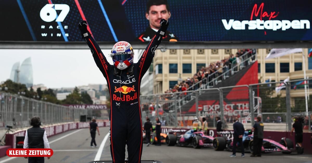 Formel 1 in Aserbaidschan: Max Vertapen in der Wand, hoch, sc Scar Piatre