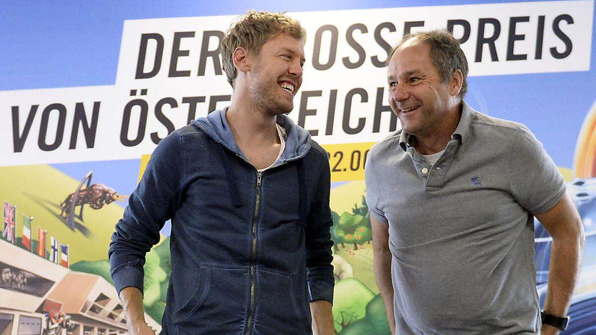 Sebastian Vettel (links) und Gerhard Berger