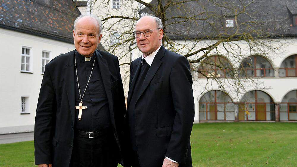 Kardinal Christoph Schönborn und der jetzige Bischof von St. Pölten, Alois Schwarz