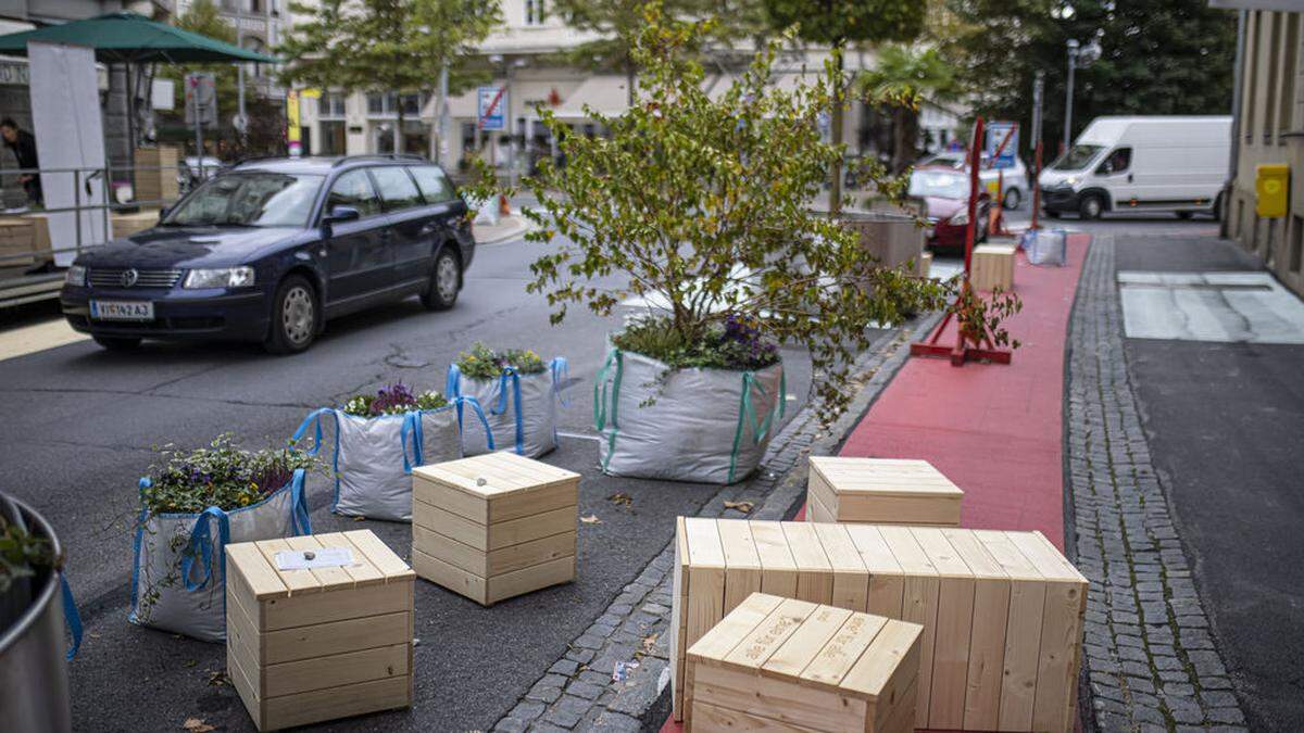 Die Postgasse wurde zur Shared Space-Zone auf Zeit