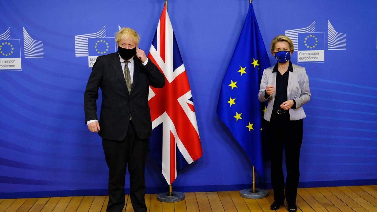 EU-Chefin Ursula von der Leyen und der britische Premierminister Boris Johnson: Welten entfernt.