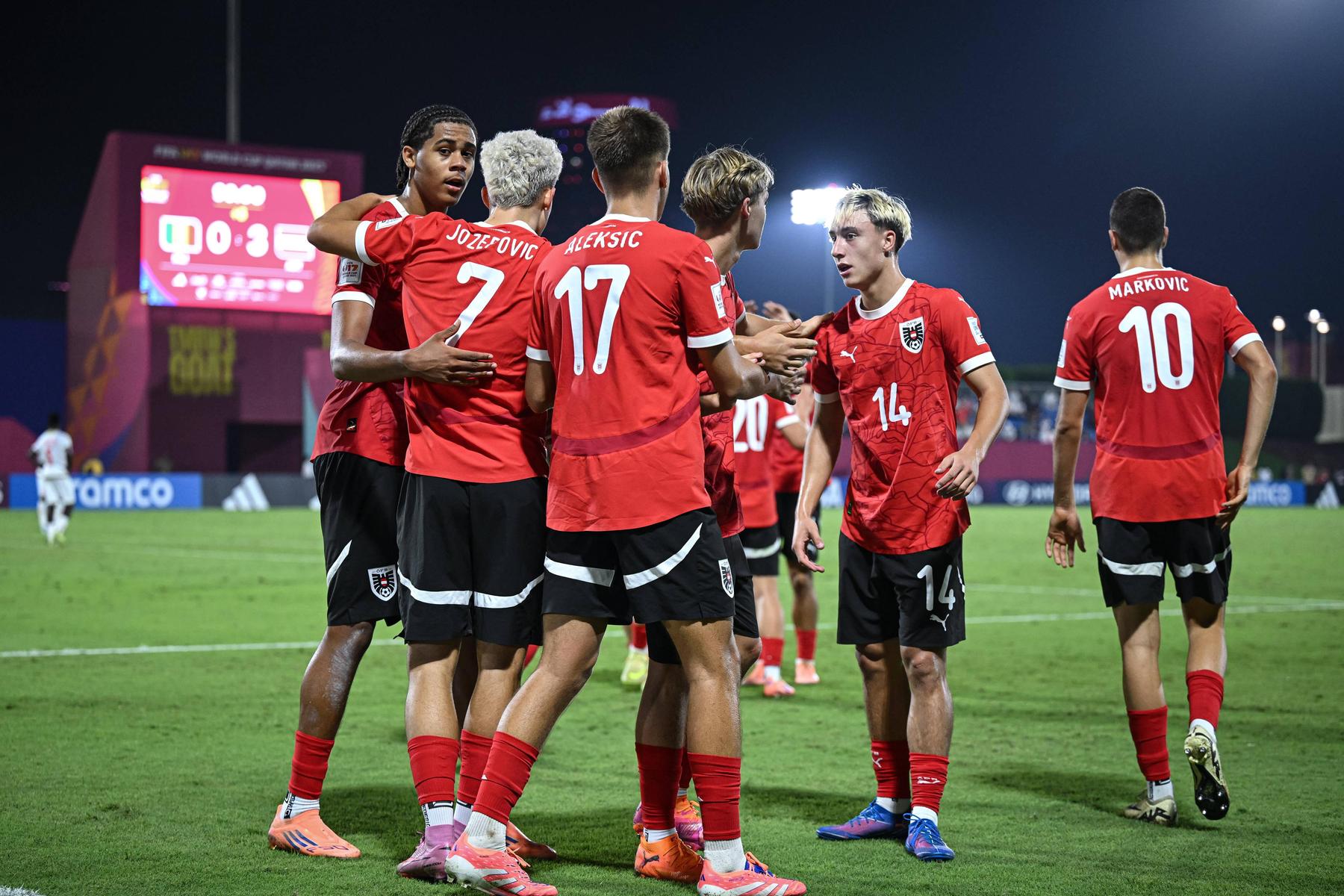 U17-Fußball-WM: Österreich schlägt Tunesien und steht im Achtelfinale