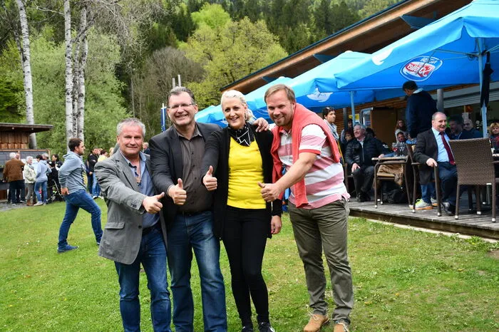 Die Betreiber der Anlage: Wolfgang Bittner, Peter Hassler, Karin Kohlmaier und Martin Ebner.