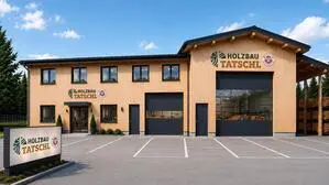 Ein großes Haus aus Holz 