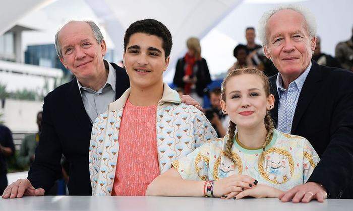 Die Brüder Dardenne aus Belgien in Cannes mit ihren jungen Hauptdarstellern