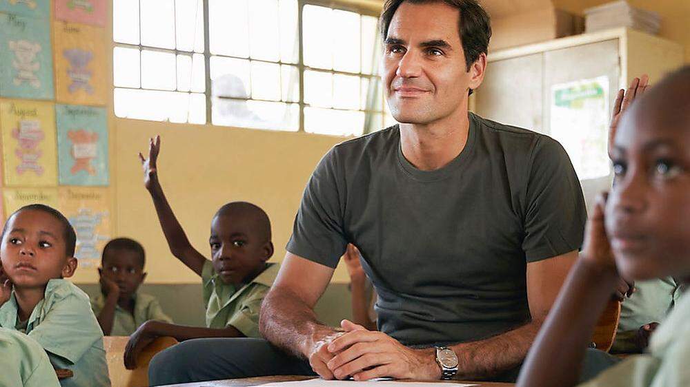 Roger Federer besuchte eine Schule in Namibia