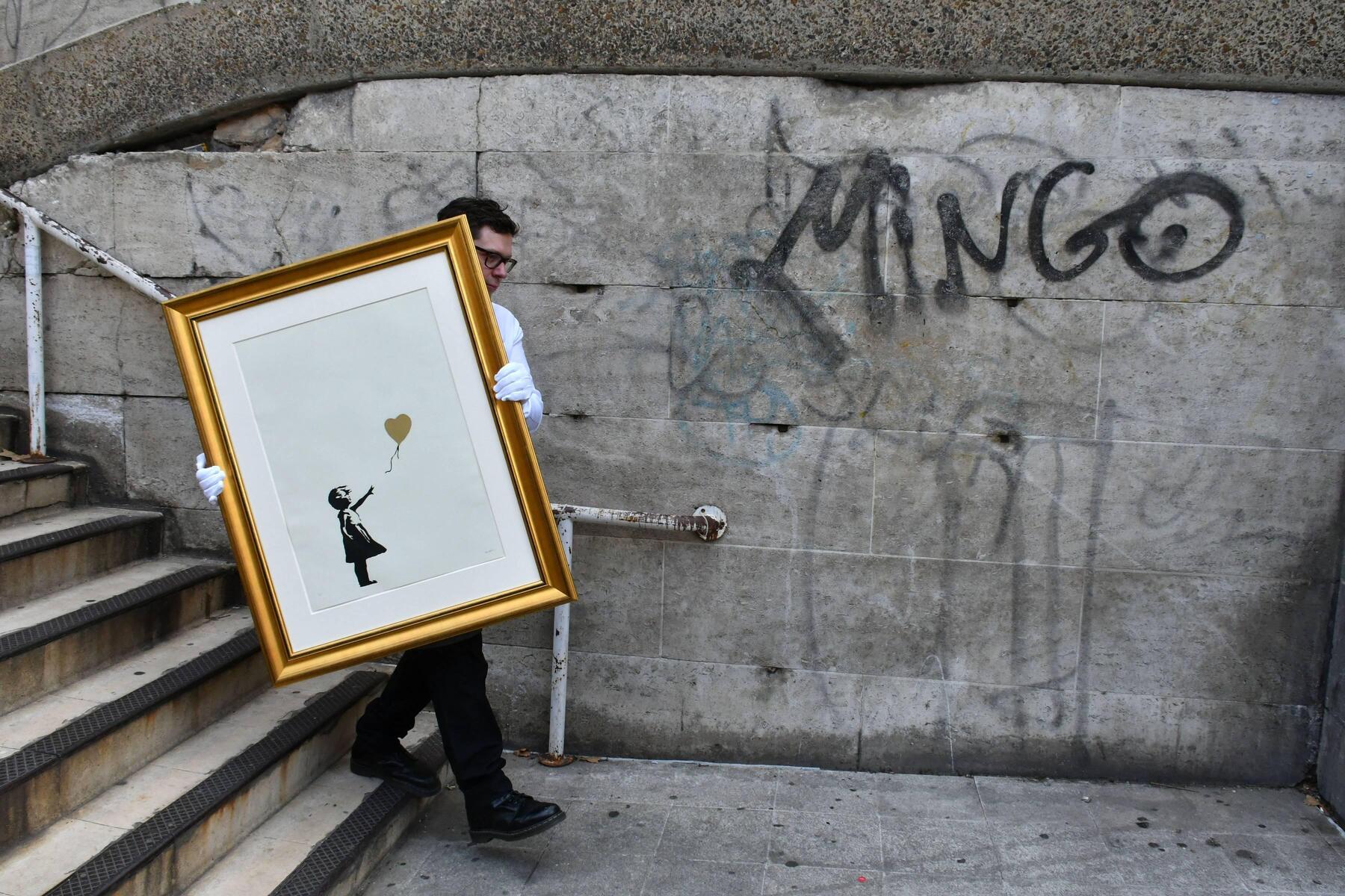 Werke von Banksy tauchten am Bleder See in Slowenien auf