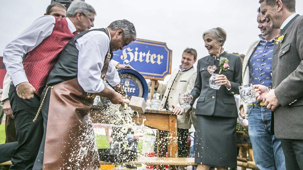 St. Veiter Wiesenmarkt Eröffnung Bieranstich September 2017