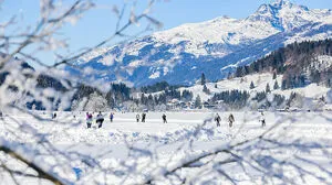 Am Weißensee in Kärnten kann man noch eislaufen