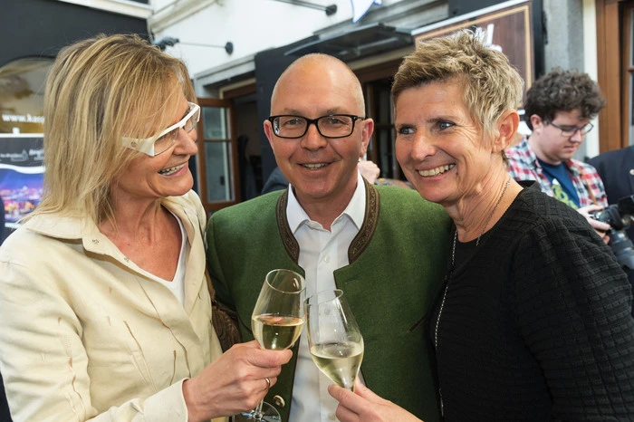 Journalistin Hedi Grager, Michael Krainer und Barbara Muhr von der Holding Graz