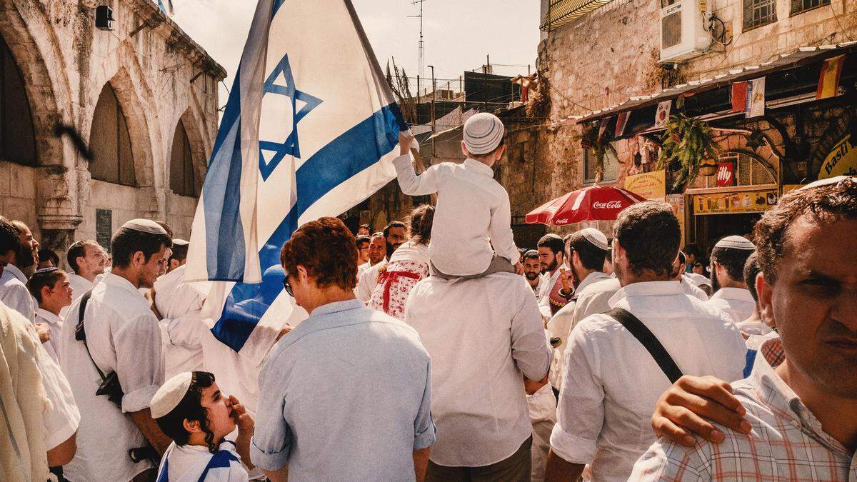 Jüdische Siedler in der arabischen Altstadt von Jerusalem