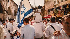 Jüdische Siedler in der arabischen Altstadt von Jerusalem