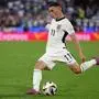 England's midfielder #11 Phil Foden crosses the ball during the UEFA Euro 2024 Group C football match between England and Slovenia at the Cologne Stadium in Cologne on June 25, 2024. (Photo by Adrian DENNIS / AFP)