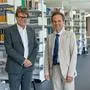 Bildungsminister Martin Polaschek (ÖVP) und Rektor Peter Granig (rechts)