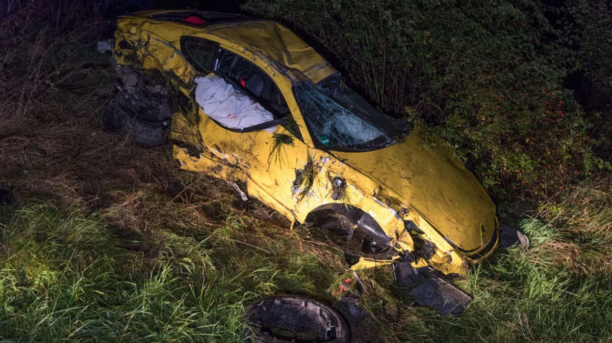 Von dem Porsche blieb nicht viel übrig