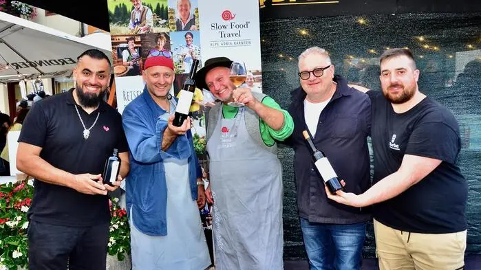 Sorgten für jede Menge Gaumenfreuden: Gegam Kazaris, Herwig Ertl, Luigi Faleschini, Mario Molinari und Matteo Bricci.